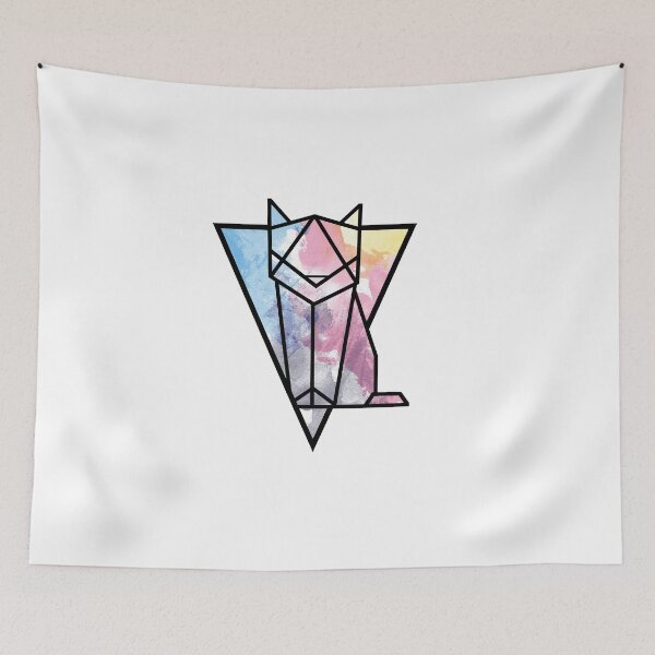 Item preview, geometric vector cat designed and sold by FunnyGrief.