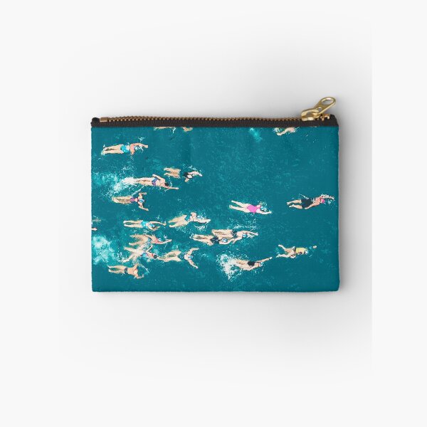 Item preview, Coastal, Swimming people, Blue water, Beach art Sea, Ocean, People, Modern art, Wall art, Print, Minimalistic, Modern designed and sold by juliaemelian.