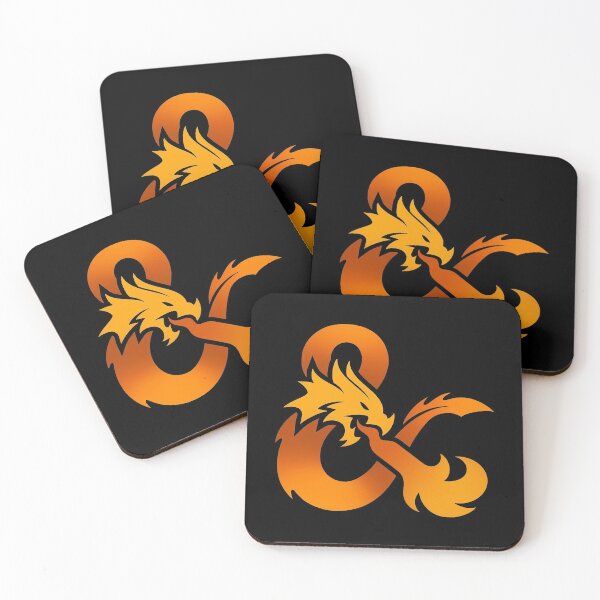 Dungeons and Dragons (Orange) Coasters (Set of 4)