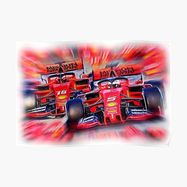 Italian Power - Vettel versus Leclerc Poster
