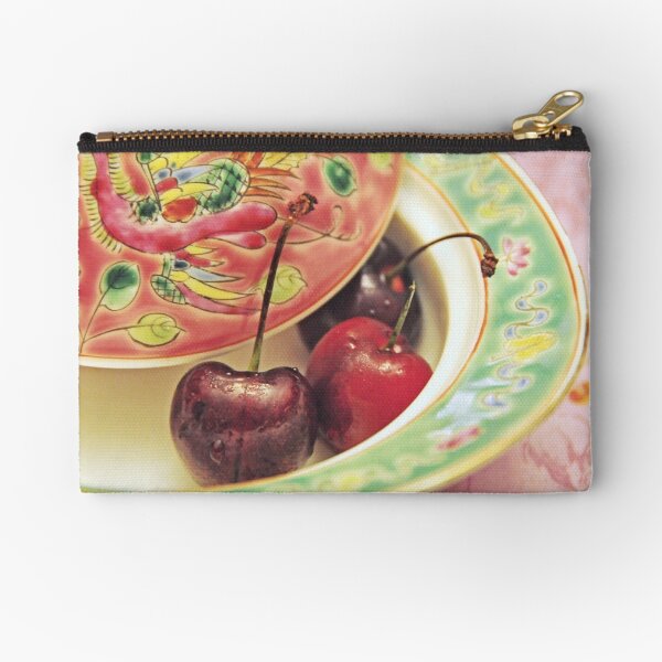 Peranakan pastels and cherries Zipper Pouch