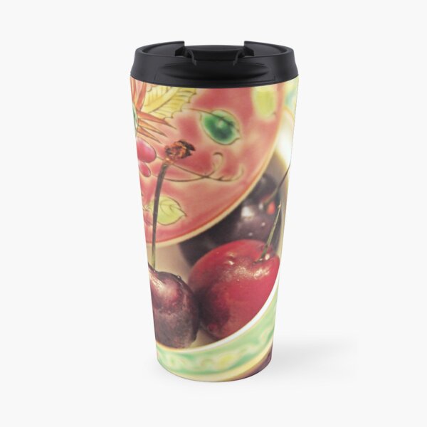 Peranakan pastels and cherries Travel Mug