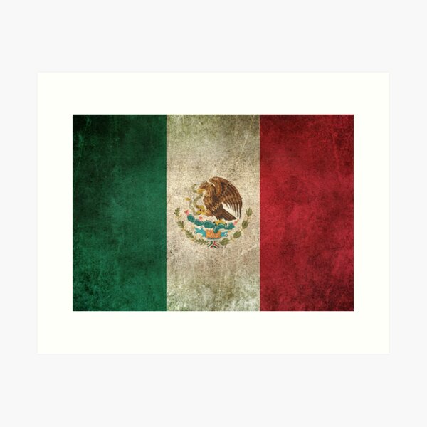Item preview, Old and Worn Distressed Vintage Flag of Mexico designed and sold by JeffBartels.