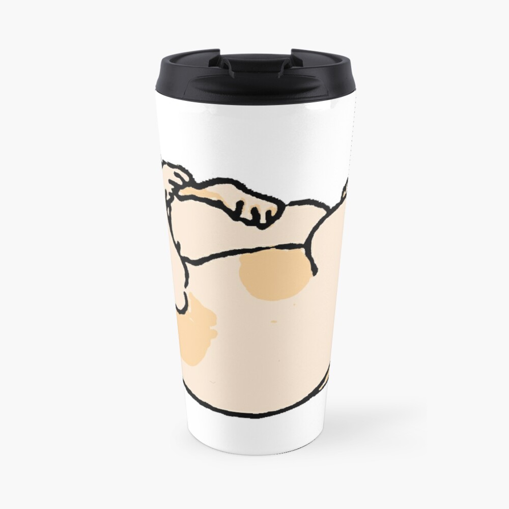 Japanese Sleeping Cat Travel Mug By Pizzacontigo Redbubble