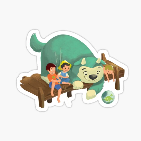 Fishing frogs Sticker