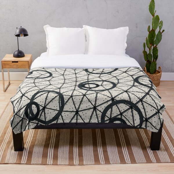 Item preview, Black and White Abstract Circles Ceiling  designed and sold by Hena Tayeb.