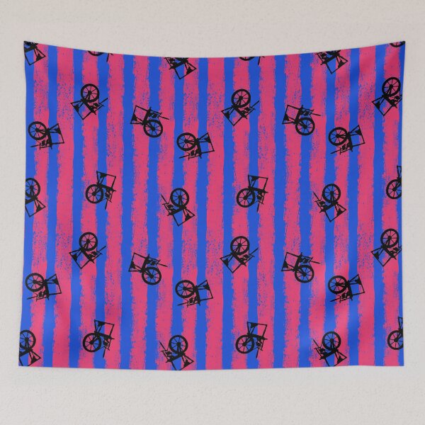 Item preview, pink no blue spinning wheel bounding stripes 2 designed and sold by B0red.