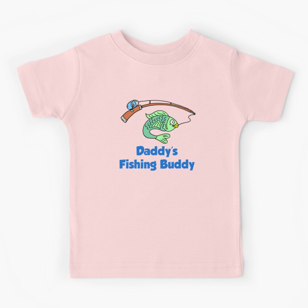 Daddy's Fishing Buddy Cartoon Fish For Child Kids T-Shirt for Sale by  jaycartoonist