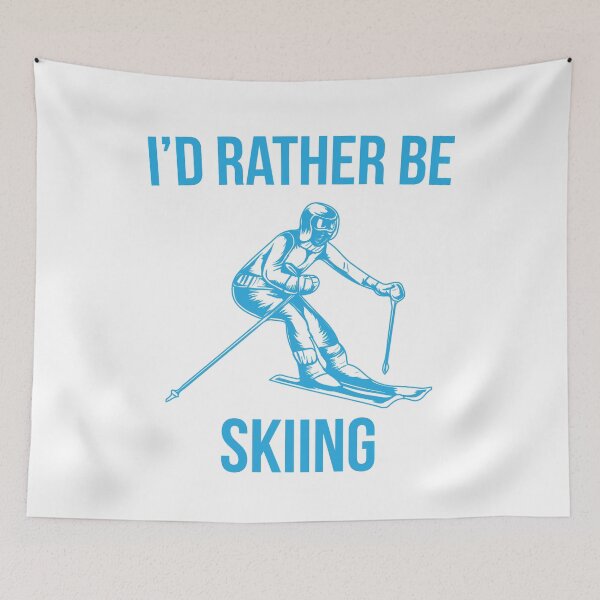 Item preview, I'd Rather Be Skiing designed and sold by teesaurus.