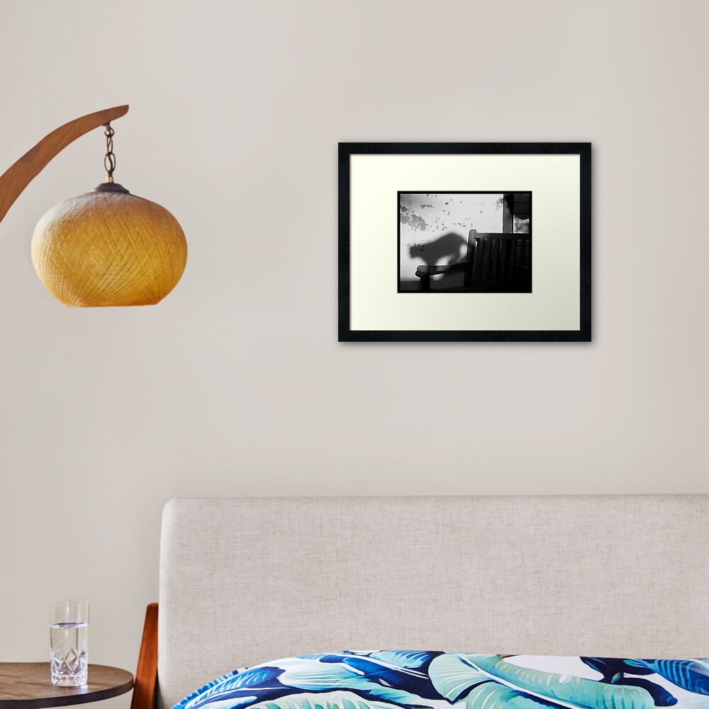 Cat shade Framed Art Print