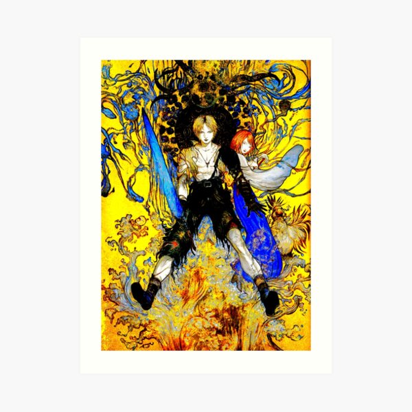 Yoshitaka Amano - Tidus and Yuna Art Print