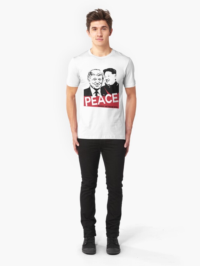 Alternate view of PEACE Summit 2019 President Trump Kim Jong un Slim Fit T-Shirt