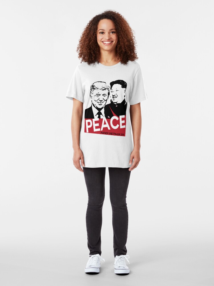 Alternate view of PEACE Summit 2019 President Trump Kim Jong un Slim Fit T-Shirt