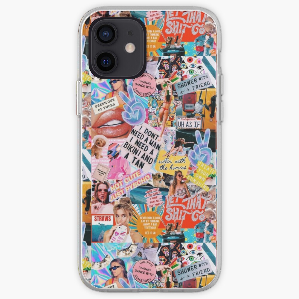 retro summer collage iPhone Case & Cover