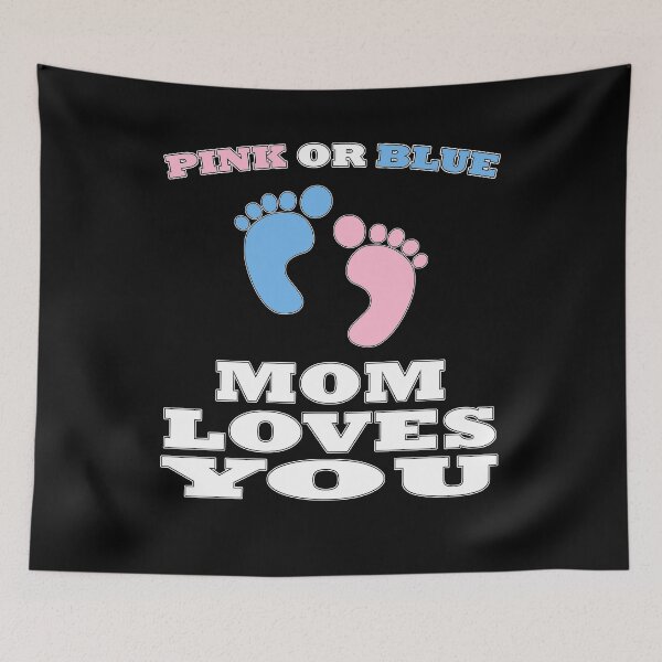 Item preview, Pink Or Blue Mom Loves You Gender Reveal Baby Shower T Shirt designed and sold by arcadetoystore.