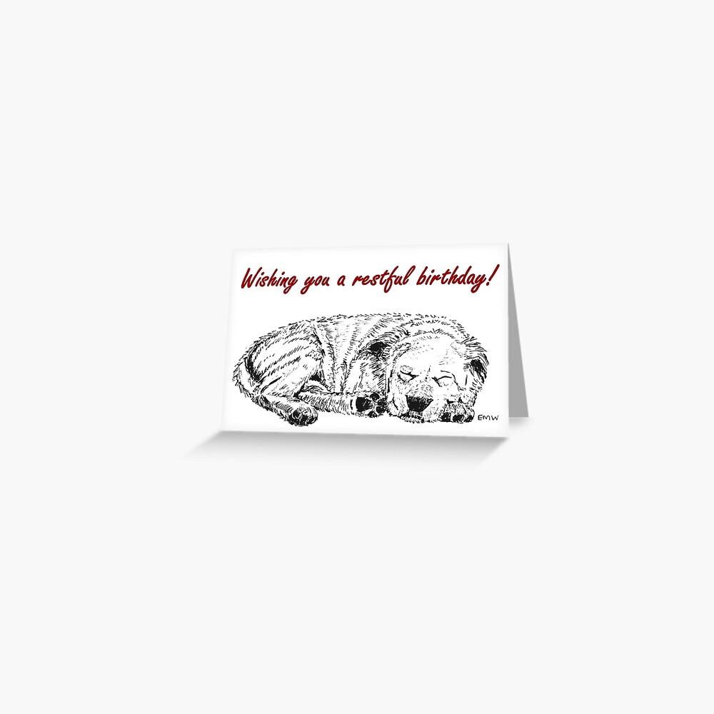 Let Sleeping Dogs Lie Birthday Card Greeting Card