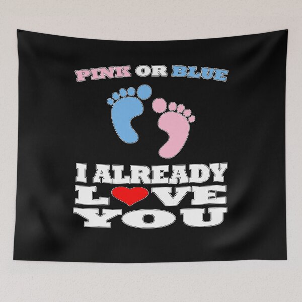 Artikelvorschau, Rosa oder Blau Ich liebe dich bereits Geschlecht decken Babyparty auf entworfen und verkauft von arcadetoystore.