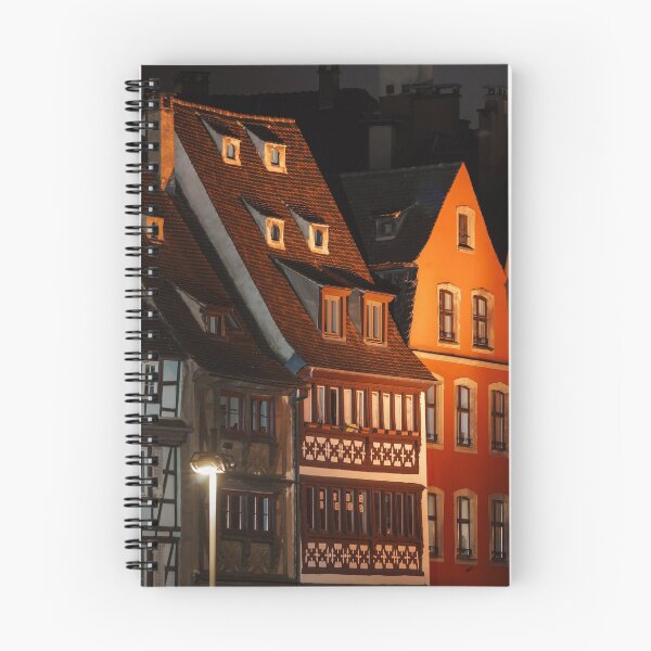 Item preview, Beautiful medieval houses in Strasbourg. Night view of old historic center, France designed and sold by Alexander Sorokopud.