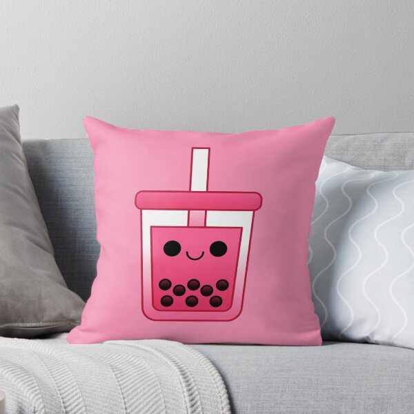 Aperçu de l'œuvre thé boba kawaii rose chaud créée et vendue par kittybox.