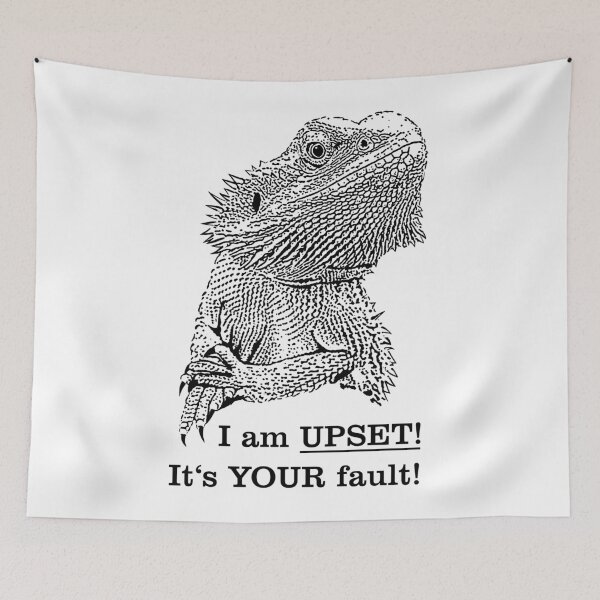 Item preview, Displeased bearded dragon - black designed and sold by ARTemyzz.