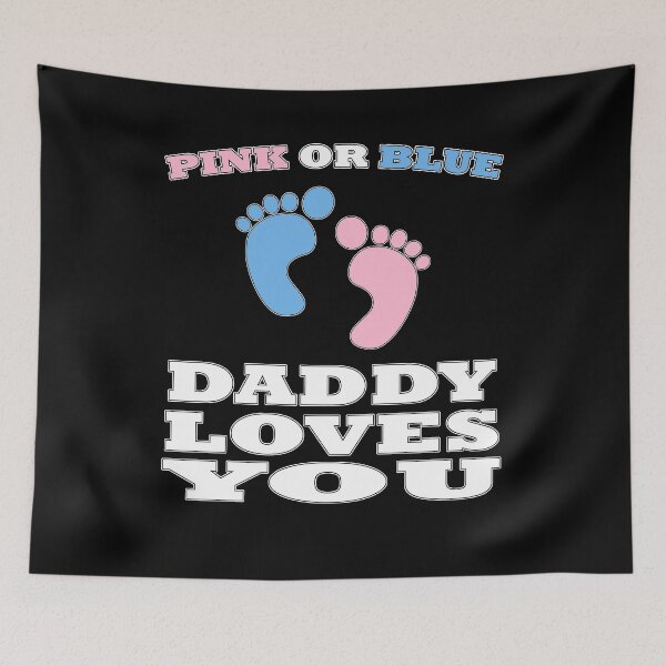 Item preview, Pink Or Blue Daddy Loves You Gender Reveal Baby Shower Shirt designed and sold by arcadetoystore.