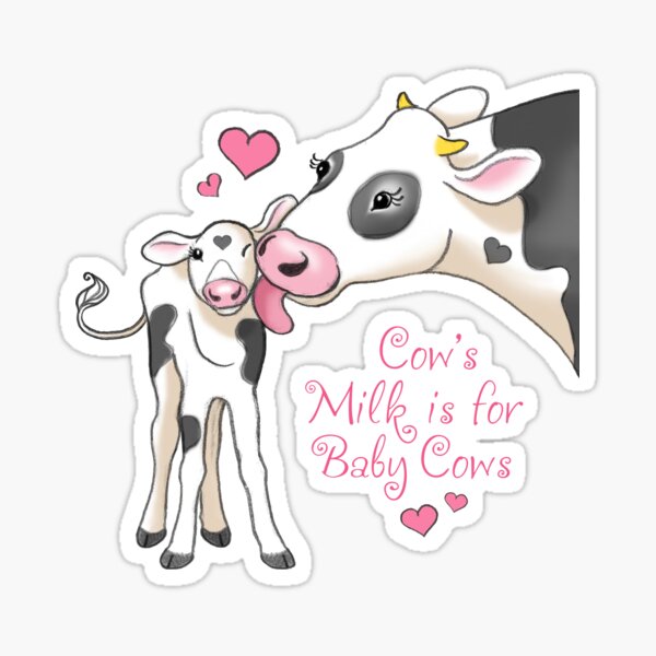 Baby cow by Maria Tiqwah Sticker