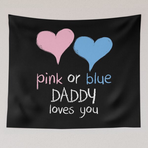 Artikelvorschau, Rosa oder blauer Vati liebt Sie Babyparty-Geschlecht-Entdeckung nett entworfen und verkauft von arcadetoystore.