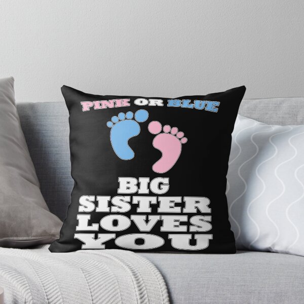 Item preview, Pink Or Blue Big Sister Loves You Gender Reveal Baby Shower designed and sold by arcadetoystore.