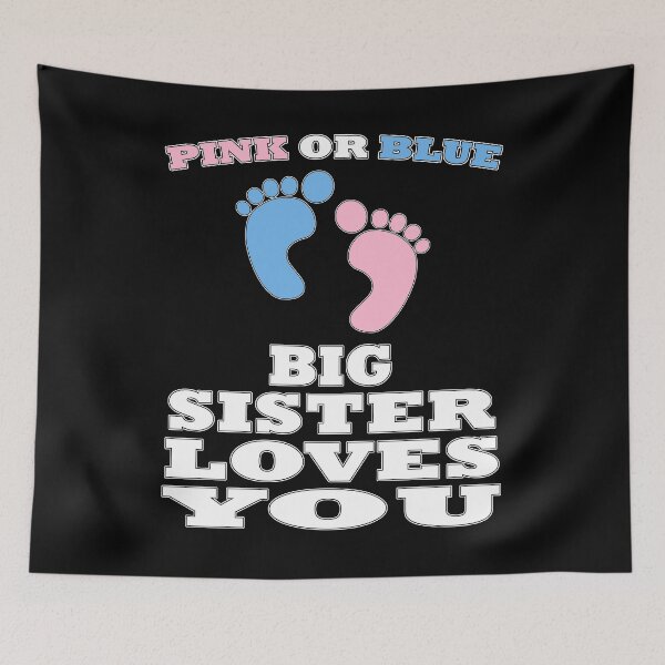 Item preview, Pink Or Blue Big Sister Loves You Gender Reveal Baby Shower designed and sold by arcadetoystore.