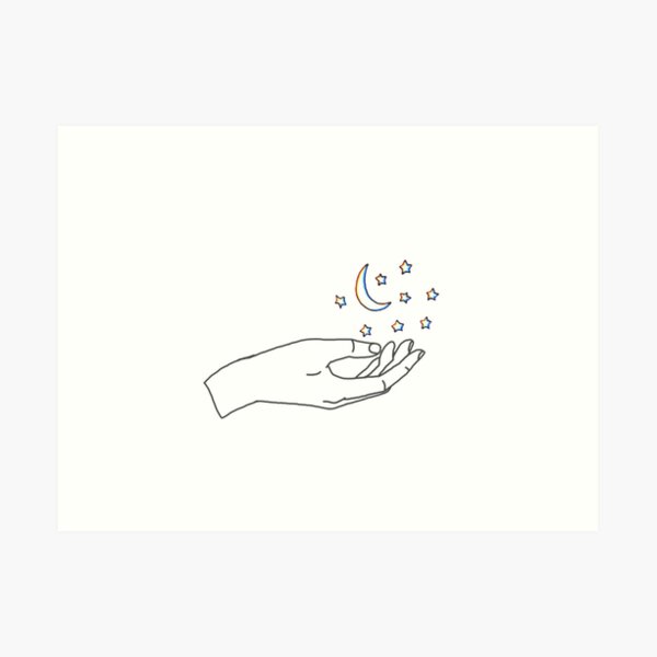 Holding the Night Sky Art Print