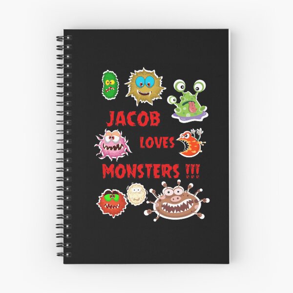 Item preview, Jacob loves monsters in black  designed and sold by Attiva.