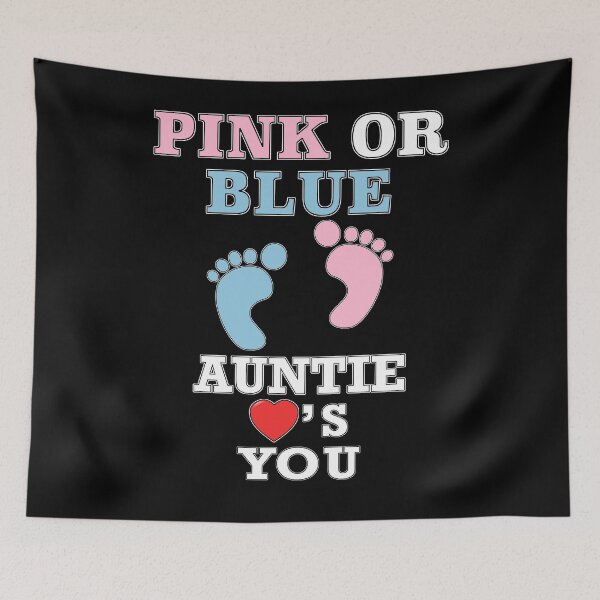 Artikelvorschau, Rosa oder blaue Tante Loves You Gender decken Babyparty auf entworfen und verkauft von arcadetoystore.