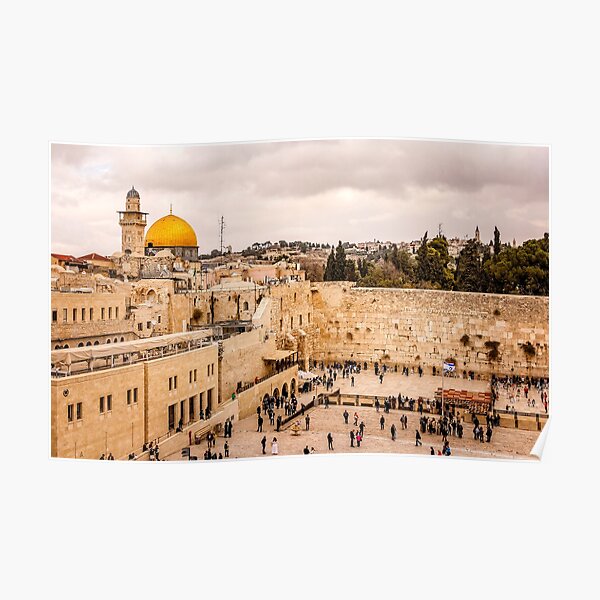 The Iconic Western Wall in Jerusalem Poster