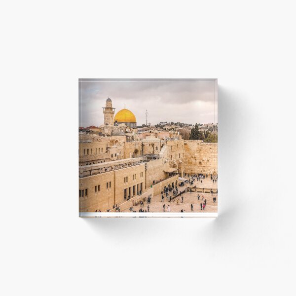 The Iconic Western Wall in Jerusalem Acrylic Block