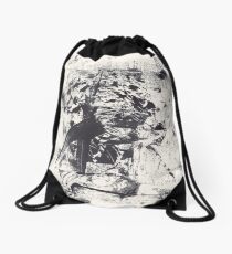 Monkey Dream #1 - Series of 5 Monotypes - Drawstring Bag