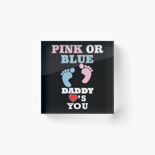 Item preview, Pink Or Blue Daddy Loves Heart You Gender Reveal Baby Shower  designed and sold by arcadetoystore.