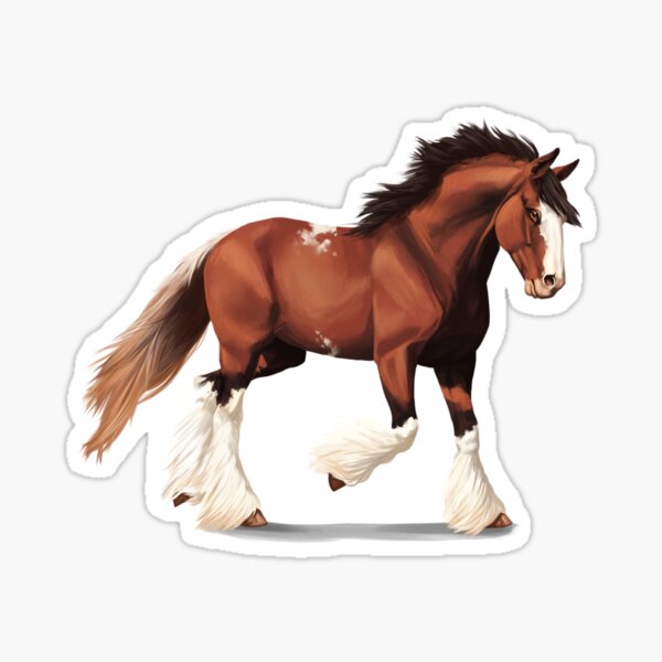 Clydesdale Horse Sticker