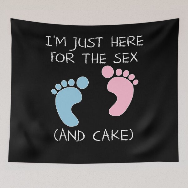 Item preview, I'm Just Here For The Sex And Cake Baby Shower Gender Reveal Baby Shower Heart Gender Reveal Party designed and sold by arcadetoystore.