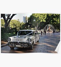 1957 Chevrolet Limousine, Hyde Park, Sydney, Australia 2012 Poster