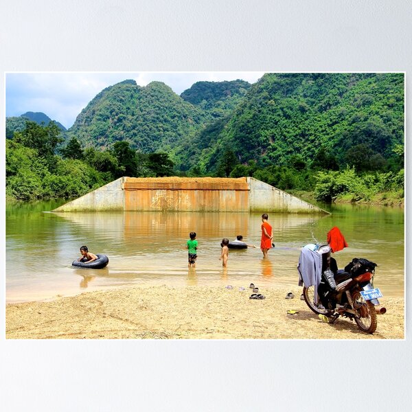 Item preview, Family Sunday at the River - Thakhek, Laos. designed and sold by Tiffany Lenoir.