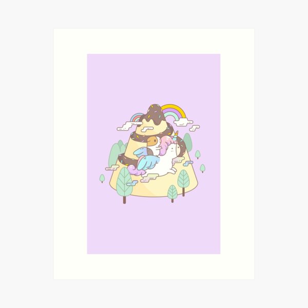 Bubu the Guinea pig, Unicorn Art Print