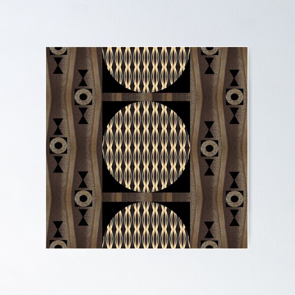 Primal Patterns in Gold and Brown and Black Poster