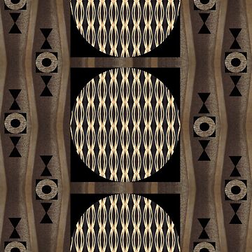 Artwork thumbnail, Primal Patterns in Gold and Brown and Black by Helena Tiainen
