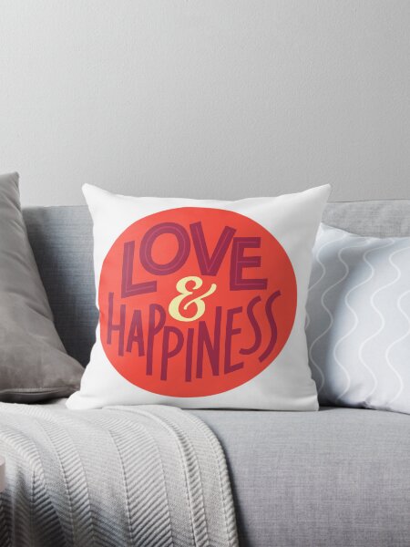 Love & Happiness Throw Pillow