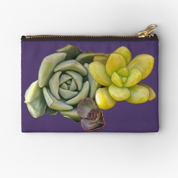 Succulent Lemon Zipper Pouch