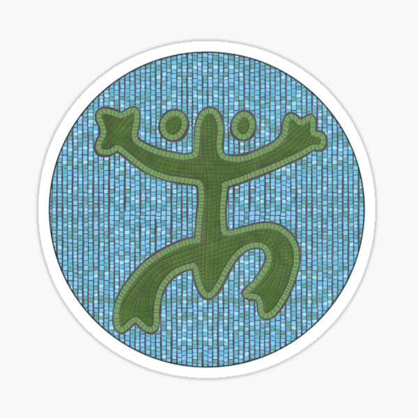 Puerto Rico Taino Coqui Mosaic Sticker