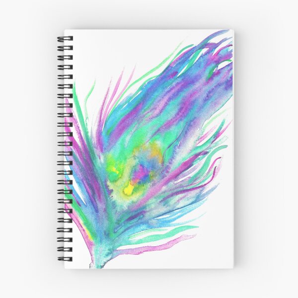 Item preview, Abstract peacock feather bright watercolor paint designed and sold by GirlyTrend.