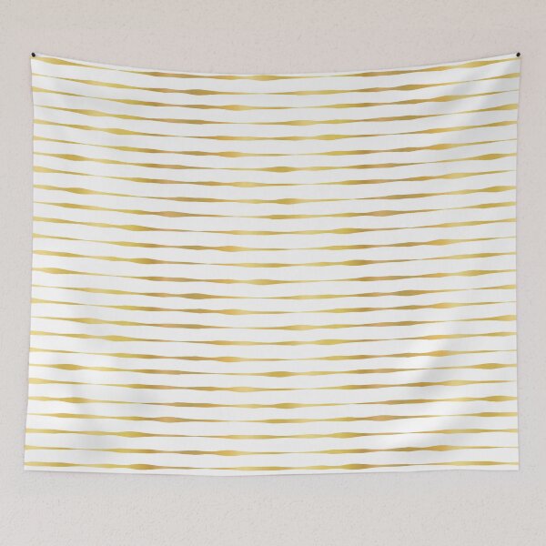 Item preview, White Gilded Stripes  designed and sold by Sandra Hutter.