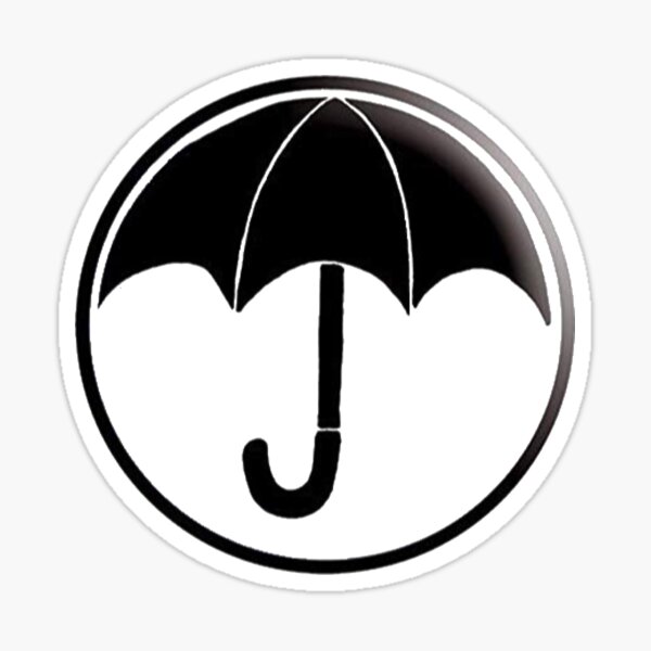 Umbrella Academy Logo Sticker for Sale by dewdrop-designs