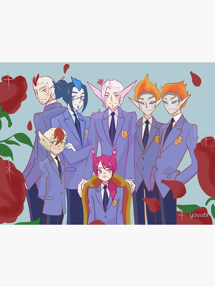 Ouran X League Rakan High School Host Club Greeting Card By Youubi Redbubble